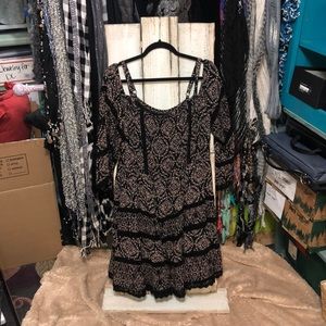 Adorable Boho Cold Shoulder Dress